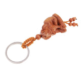 Max Chinese Solid Mahogany Carving Car/Bag/Purse Key Ring Pendant Keychain 5