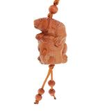 Max Chinese Solid Mahogany Carving Car/Bag/Purse Key Ring Pendant Keychain 9