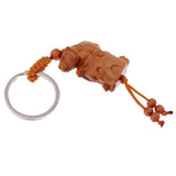 Max Chinese Solid Mahogany Carving Car/Bag/Purse Key Ring Pendant Keychain 9
