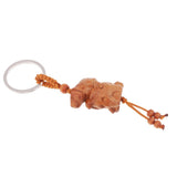 Max Chinese Solid Mahogany Carving Car/Bag/Purse Key Ring Pendant Keychain 9