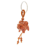 Max Chinese Solid Mahogany Carving Car/Bag/Purse Key Ring Pendant Keychain 11