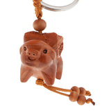 Max Chinese Solid Mahogany Carving Car/Bag/Purse Key Ring Pendant Keychain 11