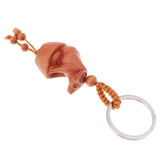 Max Chinese Solid Mahogany Carving Car/Bag/Purse Key Ring Pendant Keychain 12
