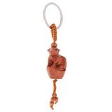 Max Chinese Solid Mahogany Carving Car/Bag/Purse Key Ring Pendant Keychain 12