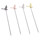 Max 4pcs Stainless Steel Cocktail Signs Cocktail Picks Food Spears Bar Tools