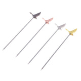 Max 4pcs Stainless Steel Cocktail Signs Cocktail Picks Food Spears Bar Tools