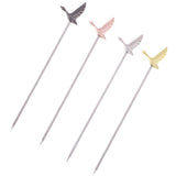 Max 4pcs Stainless Steel Cocktail Signs Cocktail Picks Food Spears Bar Tools
