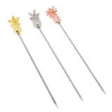 Max 3pcs Stainless Steel Cocktail Sign Cocktail Pick Fruit Food Spears Bar Tools