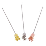 Max 3pcs Stainless Steel Cocktail Sign Cocktail Pick Fruit Food Spears Bar Tools