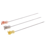 Max 3pcs Stainless Steel Cocktail Sign Cocktail Pick Fruit Food Spears Bar Tools