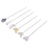 Max 6pcs Stainless Steel Cocktail Sign Cocktail Pick Fruit Food Spears Bar Tools