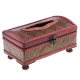 Max Vintage Tissue Box Wooden Creative Paper Boxes Home Car Napkin Holder Case Plaid