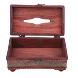 Max Vintage Tissue Box Wooden Creative Paper Boxes Home Car Napkin Holder Case Plaid