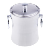 Max Double Wall Stainless Steel Ice Bucket Wine Cooler Portable Handle Strainer