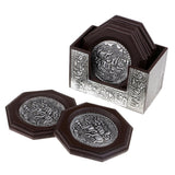 Max Solid Wood Coasters Cup Pad Heat Insulation Pad Set for Hotel Restaurant D