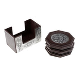 Max Solid Wood Coasters Cup Pad Heat Insulation Pad Set for Hotel Restaurant D