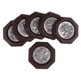 Max Solid Wood Coasters Cup Pad Heat Insulation Pad Set for Hotel Restaurant D