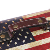 Max Antique DO OLD Design Vintage Wooden Jewelry Storage Case US Flag
