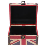 Max Antique DO OLD Design Vintage Wooden Jewelry Storage Case UK Flag
