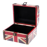 Max Antique DO OLD Design Vintage Wooden Jewelry Storage Case UK Flag