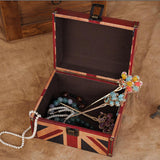 Max Antique DO OLD Design Vintage Wooden Jewelry Storage Case UK Flag