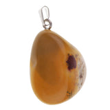 Maxbell Natural Mineral Pendant Necklace Polished Stone Jewelry Necklace Woman Men