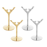 Max Stainless Steel V-shaped Wedding Name Card Holders Table Decor 6inch Gold