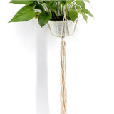 Max Plant Hanger Manual Knitted Cotton Rope Basket Plant Hanging Decoration #4
