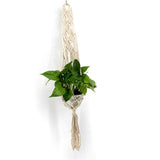 Max Plant Hanger Manual Knitted Cotton Rope Basket Plant Hanging Decoration #5