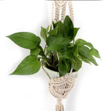 Max Plant Hanger Manual Knitted Cotton Rope Basket Plant Hanging Decoration #6