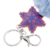 Max Faux Fur Ball Plush Pendant Key Chain Key Ring for Women Bag/Car/Purse Blue