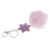 Max Faux Fur Ball Plush Pendant Key Chain Key Ring for Women Bag/Car/Purse Pink