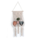 Max Hanging Planter Baskets Rope Flowers Plant Holders Bohemia Style Handcrafts