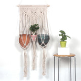 Max Hanging Planter Baskets Rope Flowers Plant Holders Bohemia Style Handcrafts