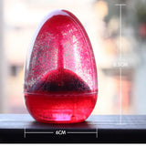Max Acrylic Hourglass Home Ornament Egg Shape Volcano Eruption Sandglass Red