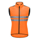 Max Polyester Sleeveless Cycling Vest Cycling Vest Windproof Jersey Orange XXL