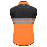 Max Polyester Sleeveless Cycling Vest Cycling Vest Windproof Jersey Orange XXL