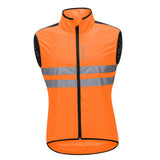 Max Polyester Sleeveless Cycling Vest Cycling Vest Windproof Jersey Orange XXL