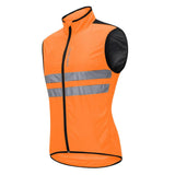 Max Polyester Sleeveless Cycling Vest Cycling Vest Windproof Jersey Orange XXL