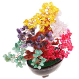 Max Natural Crystal Gemstone Bonsai Lucky Tree Reiki Home Decoration Five Colors