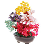 Max Natural Crystal Gemstone Bonsai Lucky Tree Reiki Home Decoration Five Colors