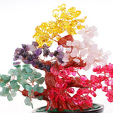 Max Natural Crystal Gemstone Bonsai Lucky Tree Reiki Home Decoration Five Colors