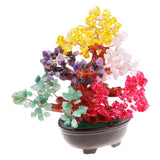 Max Natural Crystal Gemstone Bonsai Lucky Tree Reiki Home Decoration Five Colors