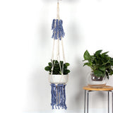 Max Handmade Crochet Knitted Cotton Planter Flower Pot Basket Wall Hanging Rope