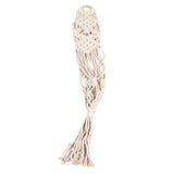 Max 35" Beige Manual Knitted Cotton Rope PLANT HANGER Flower Pot Holder Basket D