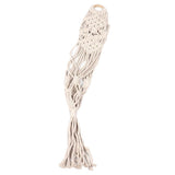 Max 35" Beige Manual Knitted Cotton Rope PLANT HANGER Flower Pot Holder Basket D