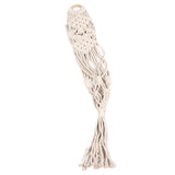 Max 35" Beige Manual Knitted Cotton Rope PLANT HANGER Flower Pot Holder Basket D