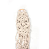 Max 35" Beige Manual Knitted Cotton Rope PLANT HANGER Flower Pot Holder Basket D