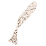 Max 35" Beige Manual Knitted Cotton Rope PLANT HANGER Flower Pot Holder Basket D