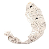 Max 36" Beige Manual Knitted Cotton Rope PLANT HANGER Flower Pot Holder Basket C